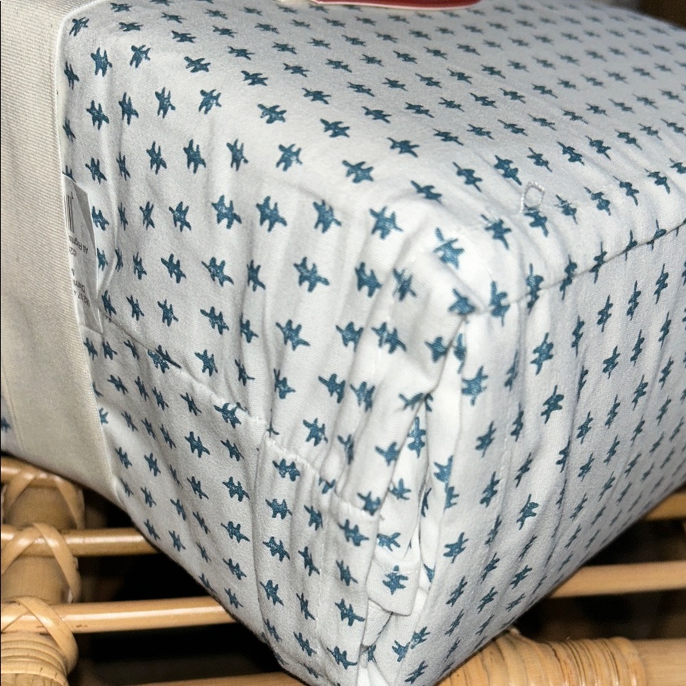 Opalhouse Jungalow King 100% Cotton Percale Sheet Set - Teal Dash - Picture 3 of 11
